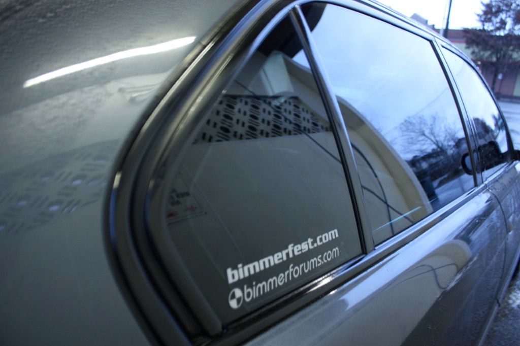 Gloss black vinyl wrapped window trim!